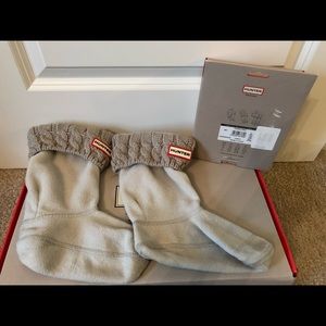 Hunter Six-Stitch Cable Boot Socks (L) (Gray)